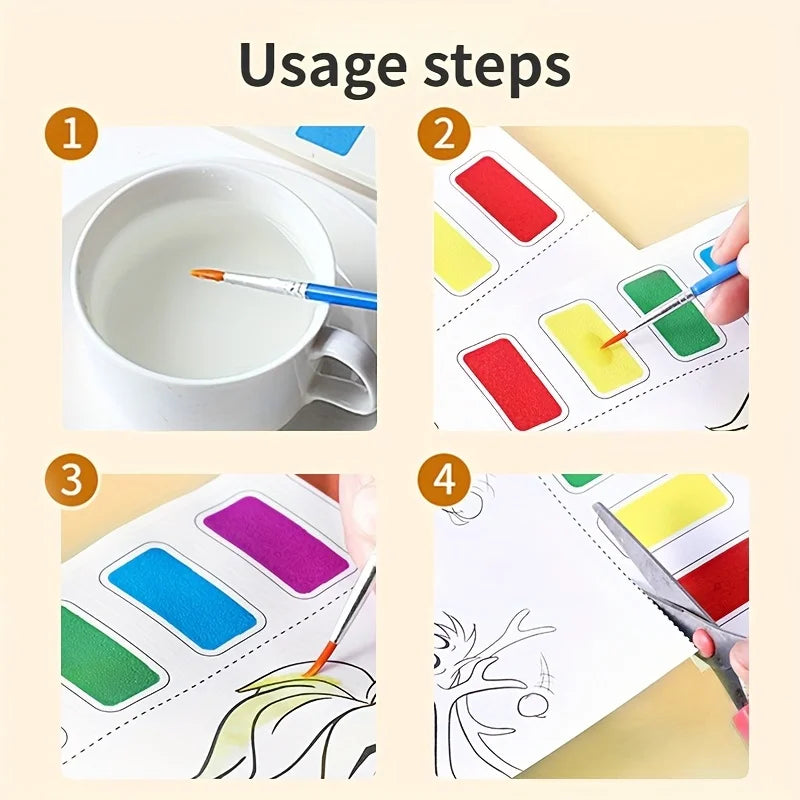 A Set of Art Tools, Including 8 Pieces of Art Paper, 8 Brushes,and 6 Colors of Paint,Suitable for Students and DIY Handmade Sets    Home Decor Supply | Online Retail | ShoreShopper.com
