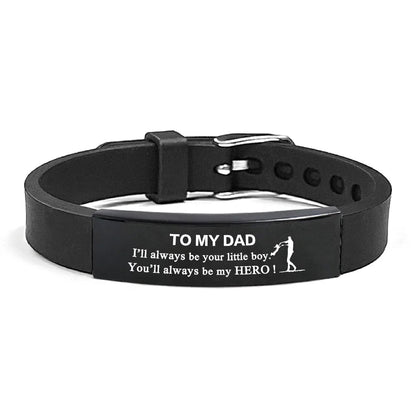 Father's Day Gifts Inspirational Quote Bracelets Wristband Stainless Steel Family Bracelets Adjustable Bracelet for Father    Your Coastal Marketplace | Shoreshopper.com