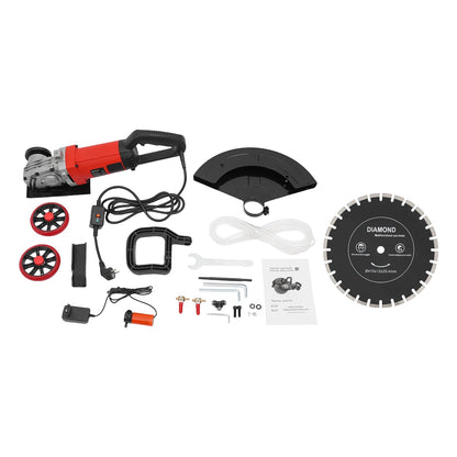 16In 4000W Electric Concrete Saw Brick Cutter Circular Saw Wall Slotting Groving with Saw Blade and Rolling Pulley 3000RPM    Home Decor Supply | Online Retail | ShoreShopper.com