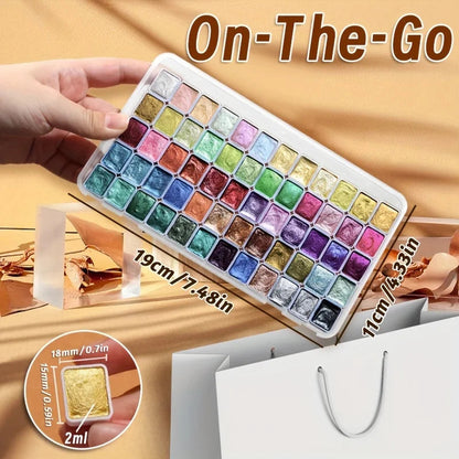 20/24/36/48/60 Colors Pearl Watercolor Pigment: Metallic Solid Paint Portable Art Kit for Painting    Home Decor Supply | Online Retail | ShoreShopper.com