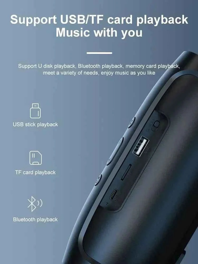 Speakers Wireless Stereo HD Sound Bluetooth 5.0 Portable IP65 Waterproof AUXLong Battery Dual PairingDurable TravelOutdoor