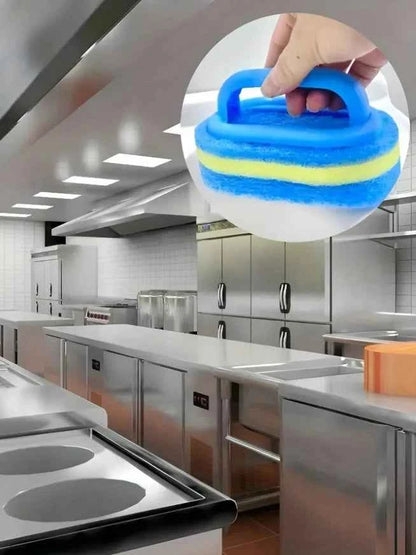 Cleaning sponge for bathroom, tile and glass stain removal - wiping brush commercial cleaning service/store