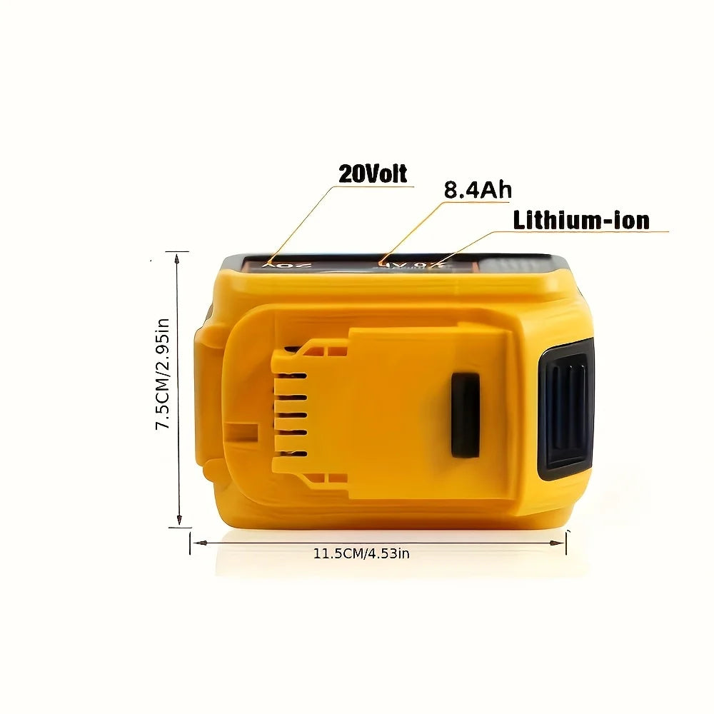 For Dewalt 20V 8.4Ah Battery Pin DCB205 Hand Drill Electric Tool 18650 Lithium Battery Power Battery DCB206-2 DCB205-2 DCB205    Home Decor Supply | Online Retail | ShoreShopper.com