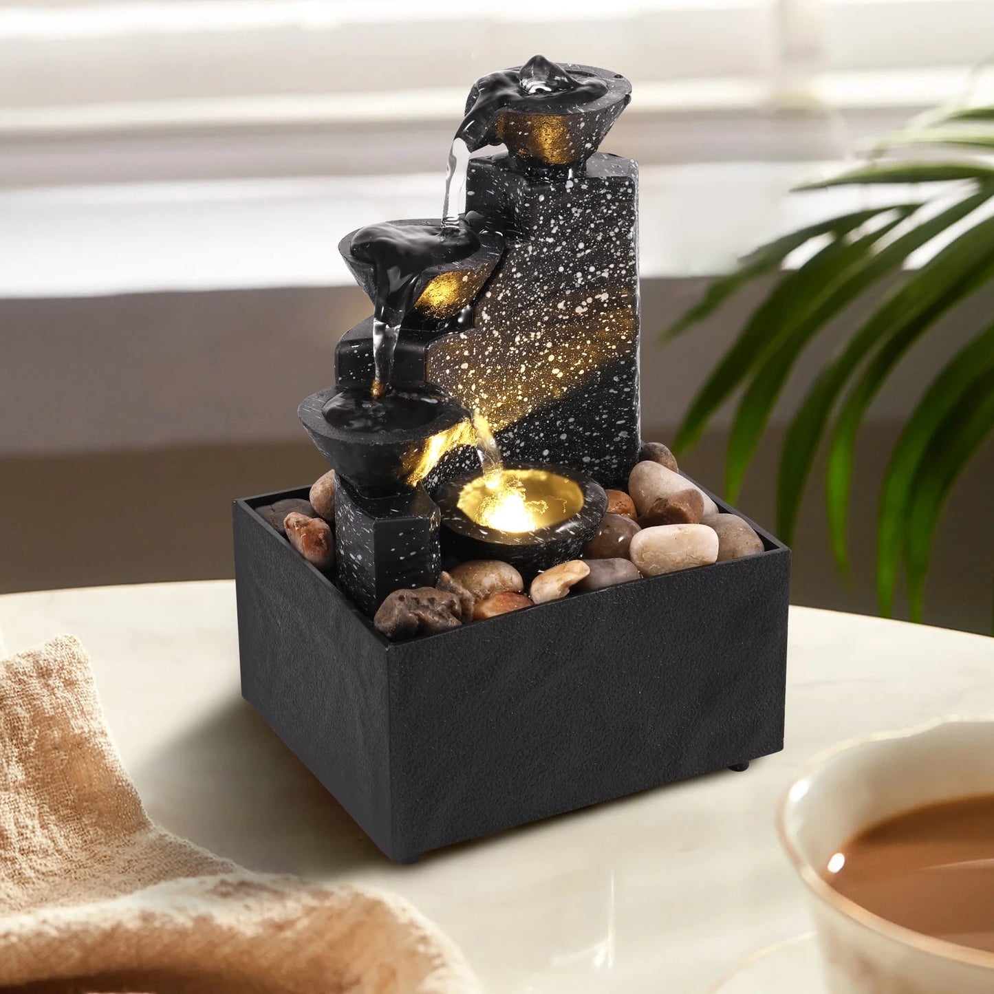 New Desktop Waterfall Decoration Creative Flowing Water Ornaments Small Living Room Office Ornaments Tabletop Fountain Ornaments    Home Decor Supply | Online Retail | ShoreShopper.com