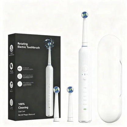 Compatible with Oral B Sonic Electric Toothbrush Smart Ultrasonic Dental Teeth Whitening Rechargeable Adult Tooth Brush 3 Head - ShoreCo.Shop
