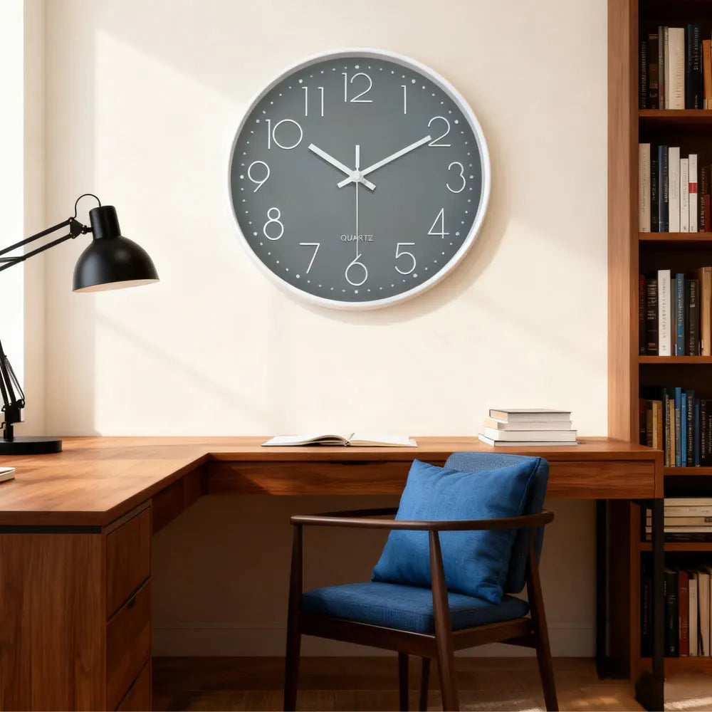 Minimalist Quartz Wall Clock Cubic Digital Clock Modern Style Silent Non Ticking Living Room Bedroom Office Clock 8/10/12 Inch    Home Decor Supply | Online Retail | ShoreShopper.com