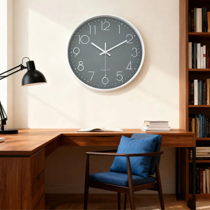 Minimalist Quartz Wall Clock Cubic Digital Clock Modern Style Silent Non Ticking Living Room Bedroom Office Clock 8/10/12 Inch    Home Decor Supply | Online Retail | ShoreShopper.com