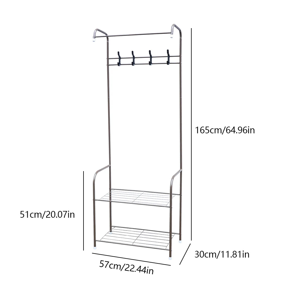 Independent Hanger Brown Metal Shoe Hanger 4 Hooks Clothes Rack Clothes Hangers Coat Hanger Stand Wardrobe Stand    Home Decor Supply | Online Retail | ShoreShopper.com