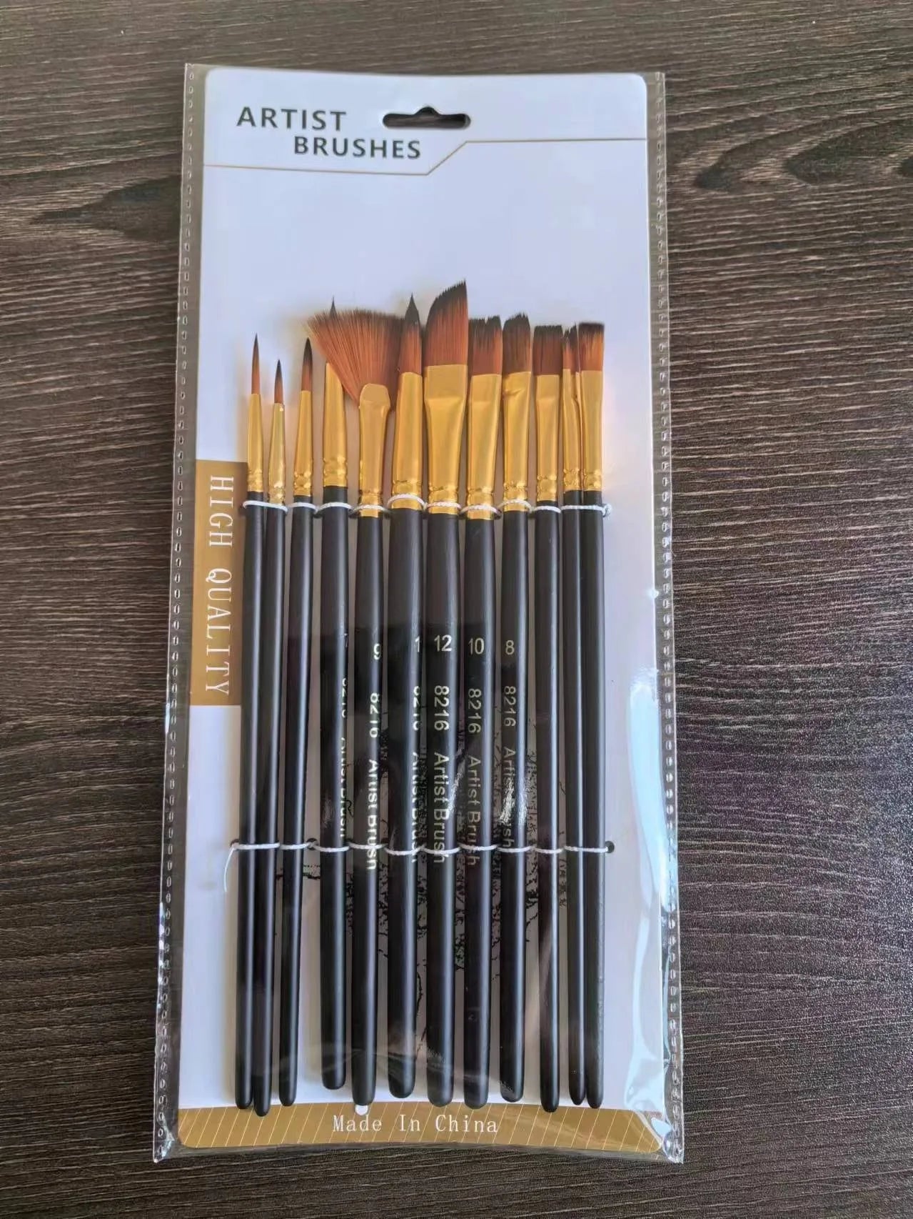 12pcs Nylon Bristle Brush Set Flat Brushes Watercolor Oil Paint For Artists Amateur And Acrylic Paintings Fabric Brushes    Home Decor Supply | Online Retail | ShoreShopper.com