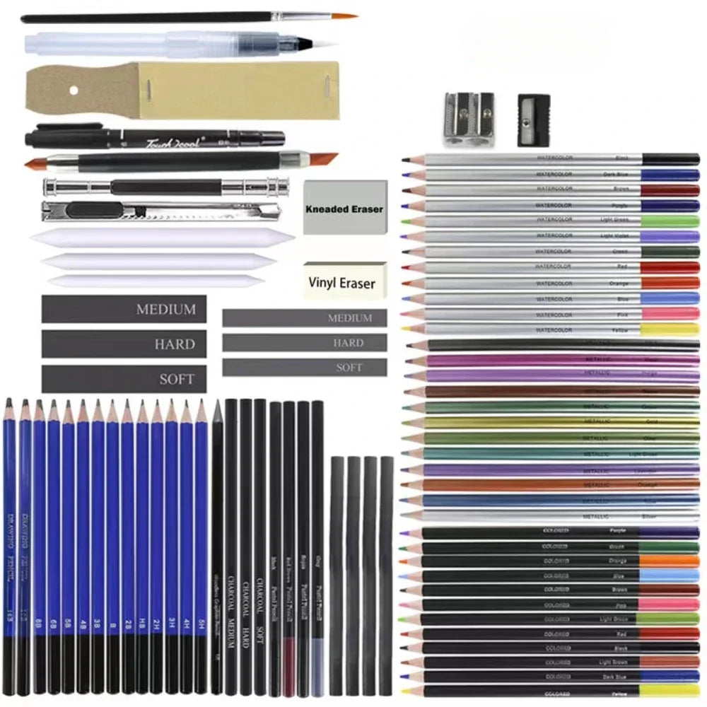 Art Painting Set 83pcs Art Sketching Set Color Lead Pencil High Quality Set Art Professional School Drawing Supplies    Home Decor Supply | Online Retail | ShoreShopper.com