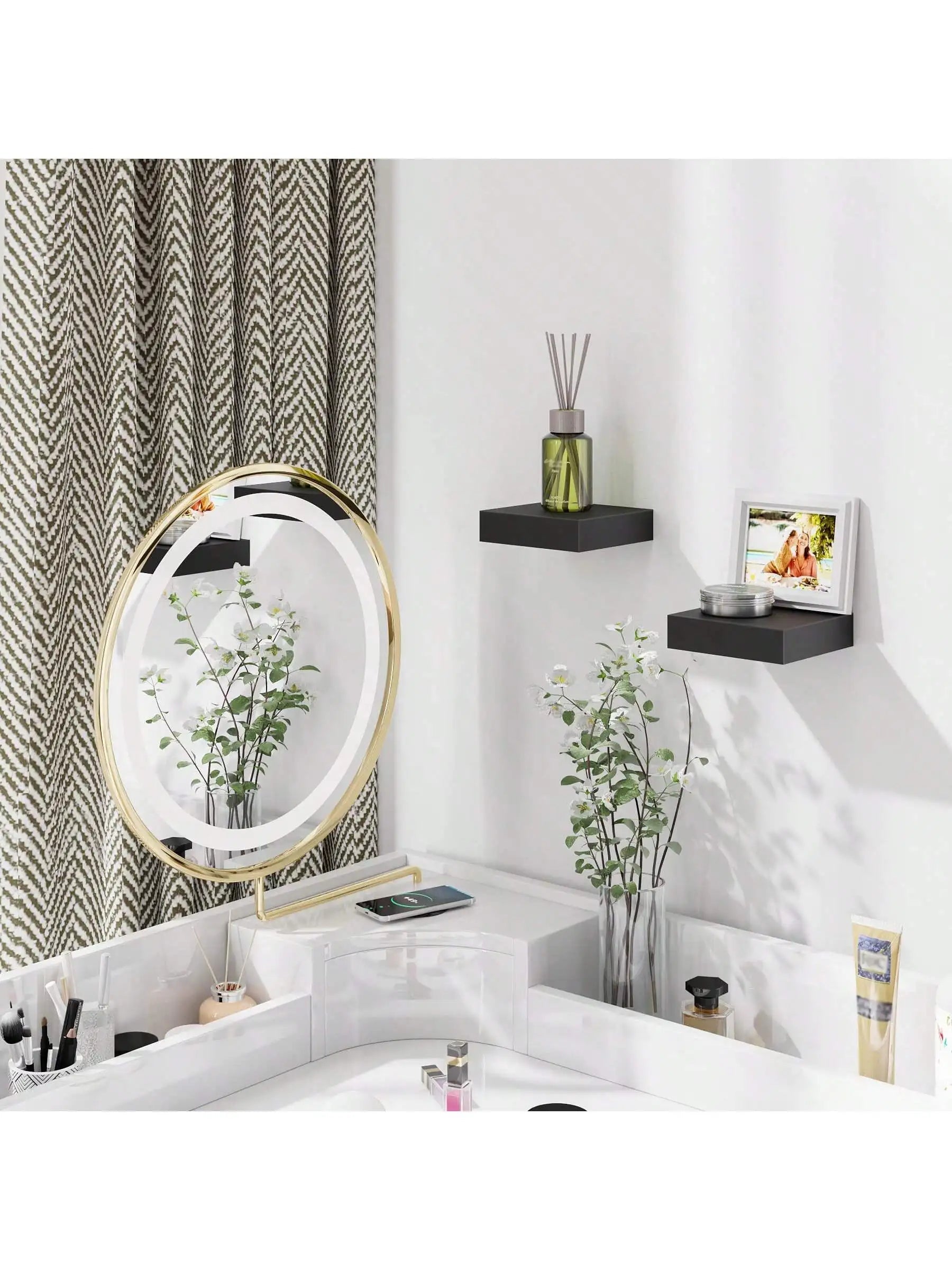 Square Floating Shelf Wood Wall Small Shelves for Living Room Decor Display Stand Bedroom Bathroom Decorative Floating Shelf    Home Decor Supply | Online Retail | ShoreShopper.com