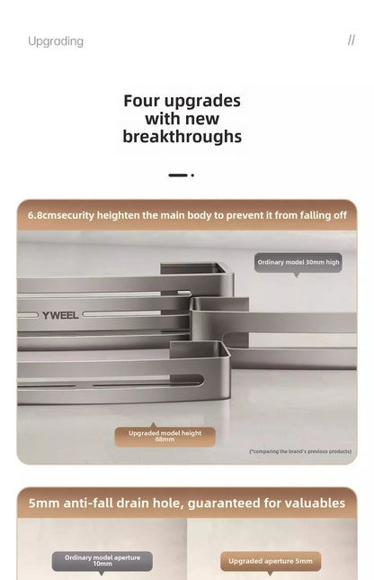 Bathroom storage shelf Bathroom toilet washstand Hand washing bathroom shower gel Wall storage shelf free of holes    Home Decor Supply | Online Retail | ShoreShopper.com