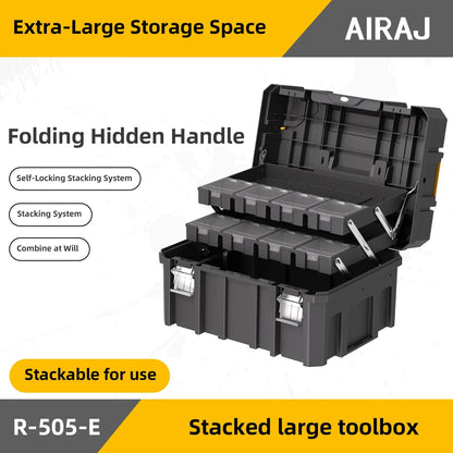 AIRAJ MultiFunctional Tier Stackable Rolling Plastic Portable Folding Tool Storage Box , Suitable for Garage Storage    Home Decor Supply | Online Retail | ShoreShopper.com