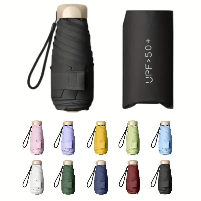Ultra-Light UV Protection Umbrella - Compact, Foldable Design With Stainless Steel Handle For Sun & Rain, Durable 190T Canopy    Your Coastal Marketplace | Shoreshopper.com