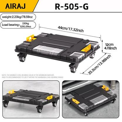 AIRAJ MultiFunctional Tier Stackable Rolling Plastic Portable Folding Tool Storage Box , Suitable for Garage Storage    Home Decor Supply | Online Retail | ShoreShopper.com