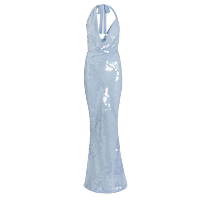 Beachwear Party Dresses For Woman Backless Evening Dress Sequin Solid Color Spaghetti Strap Patchwork Robe Simple Style Trendy    Your Coastal Marketplace | Shoreshopper.com