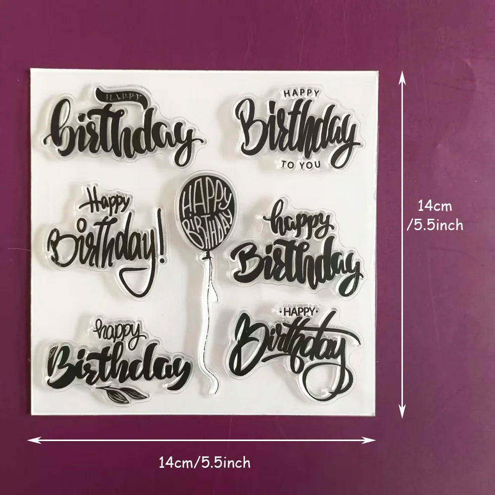 Father's Day & Birthday Clear Stamps Set Sentiment & Party Element Stamps for Card Making, Scrapbooking Wedding & Celebration DI    Your Coastal Marketplace | Shoreshopper.com