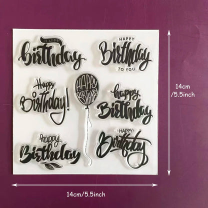 Father's Day & Birthday Clear Stamps Set Sentiment & Party Element Stamps for Card Making, Scrapbooking Wedding & Celebration DI    Your Coastal Marketplace | Shoreshopper.com