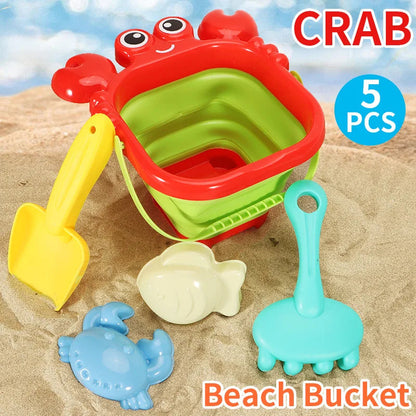 Beach Toys for Kids Sand Toys Set for Toddlers Sandbox Toys with Collapsible Bucket Shovel Rake Set Sand Molds Summer Outdoor    Your Coastal Marketplace | Shoreshopper.com