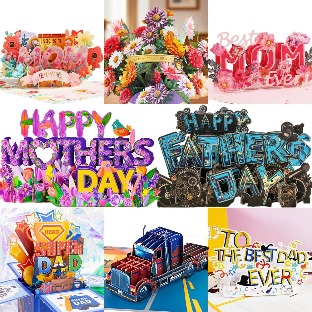 3D Creative Bouquet Gift Card for Mother Father Wife Friends Blessing Card Gift for Mothers Fathers Day Thank You Greeting Cards    Your Coastal Marketplace | Shoreshopper.com