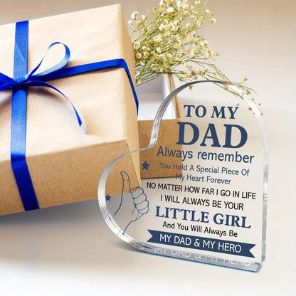 2D Flat Dad Gifts from Daughter, Thank You Gifts for Dads Fathers Day Birthday Christmas, Unique Father Gift Ideas