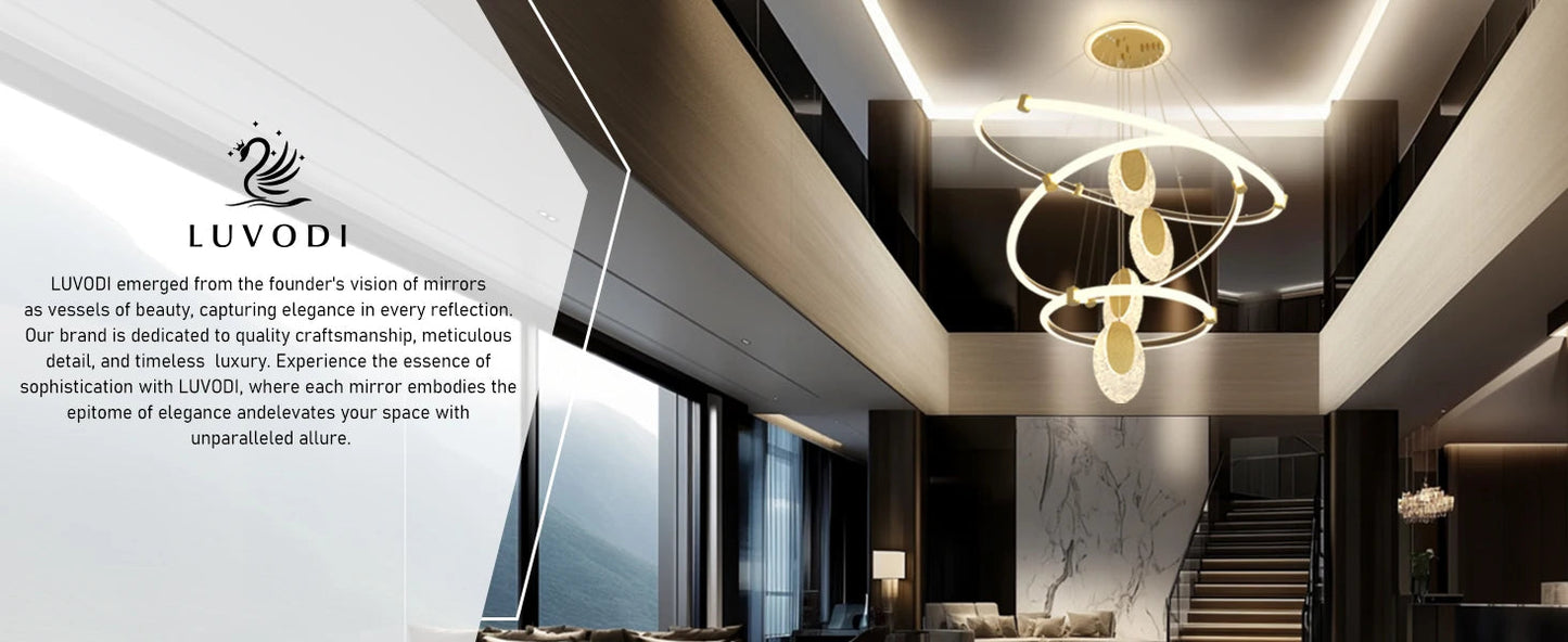 LUVODI 3-Layers LED Ceiling Lighting Fixture Art Decor Acrylic Water-drop Chandelier Pendant Lamp with 3 Color Lights    Home Decor Supply | Online Retail | ShoreShopper.com