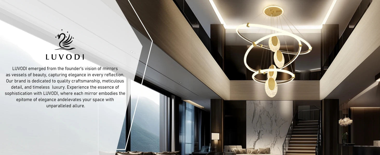 LUVODI 3-Layers LED Ceiling Lighting Fixture Art Decor Acrylic Water-drop Chandelier Pendant Lamp with 3 Color Lights    Home Decor Supply | Online Retail | ShoreShopper.com