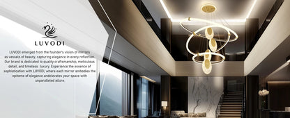 LUVODI 3-Layers LED Ceiling Lighting Fixture Art Decor Acrylic Water-drop Chandelier Pendant Lamp with 3 Color Lights    Home Decor Supply | Online Retail | ShoreShopper.com