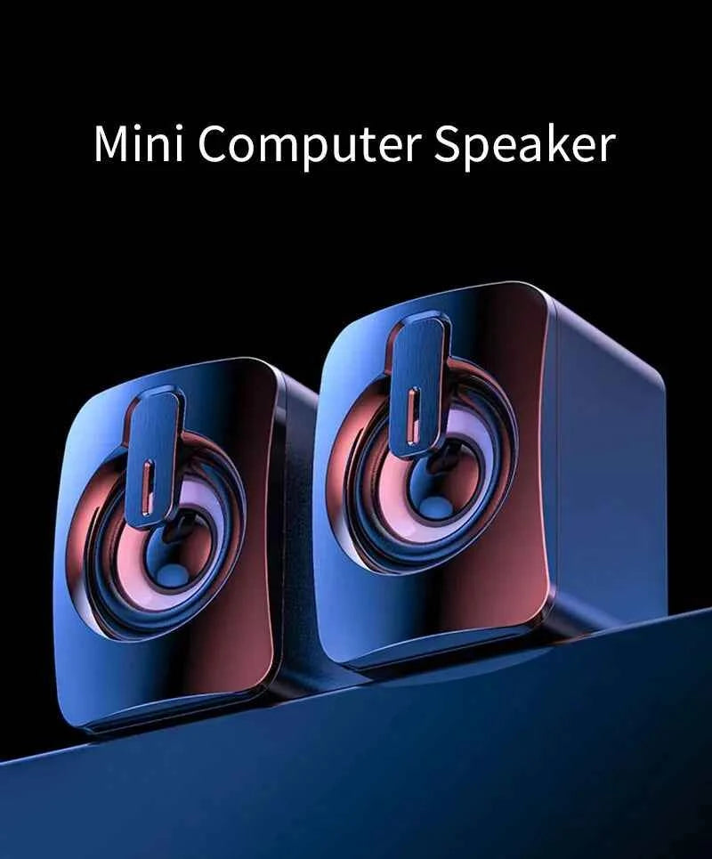 Computer Speakers HiFi Stereo Microphone Audio PC Speaker USB Wired Caixa De Som with LED Light for Desktop Computers PC Laptops