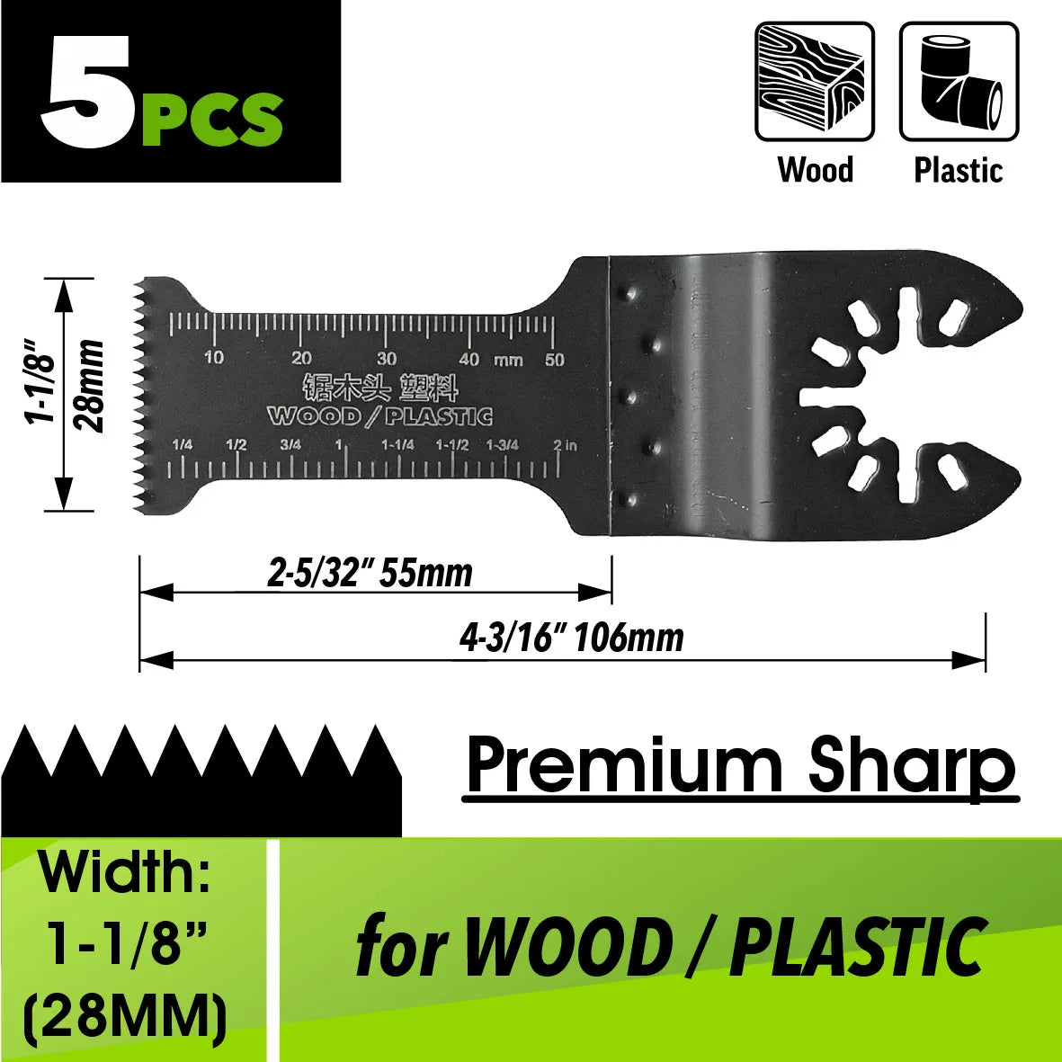 Oscillating Saw Blades Kit，Multitool Blades - Compatible with Milwaukee Dewalt  Worx Skil AEG Ryobi - ShoreCo.Shop