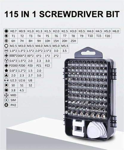 New 115 in 1 Professional Repair Tool Precision Screwdriver Set Magnetic Torx Hex Screw Driver Bits Kit for Xiaomi Mac PC iPhone    Home Decor Supply | Online Retail | ShoreShopper.com