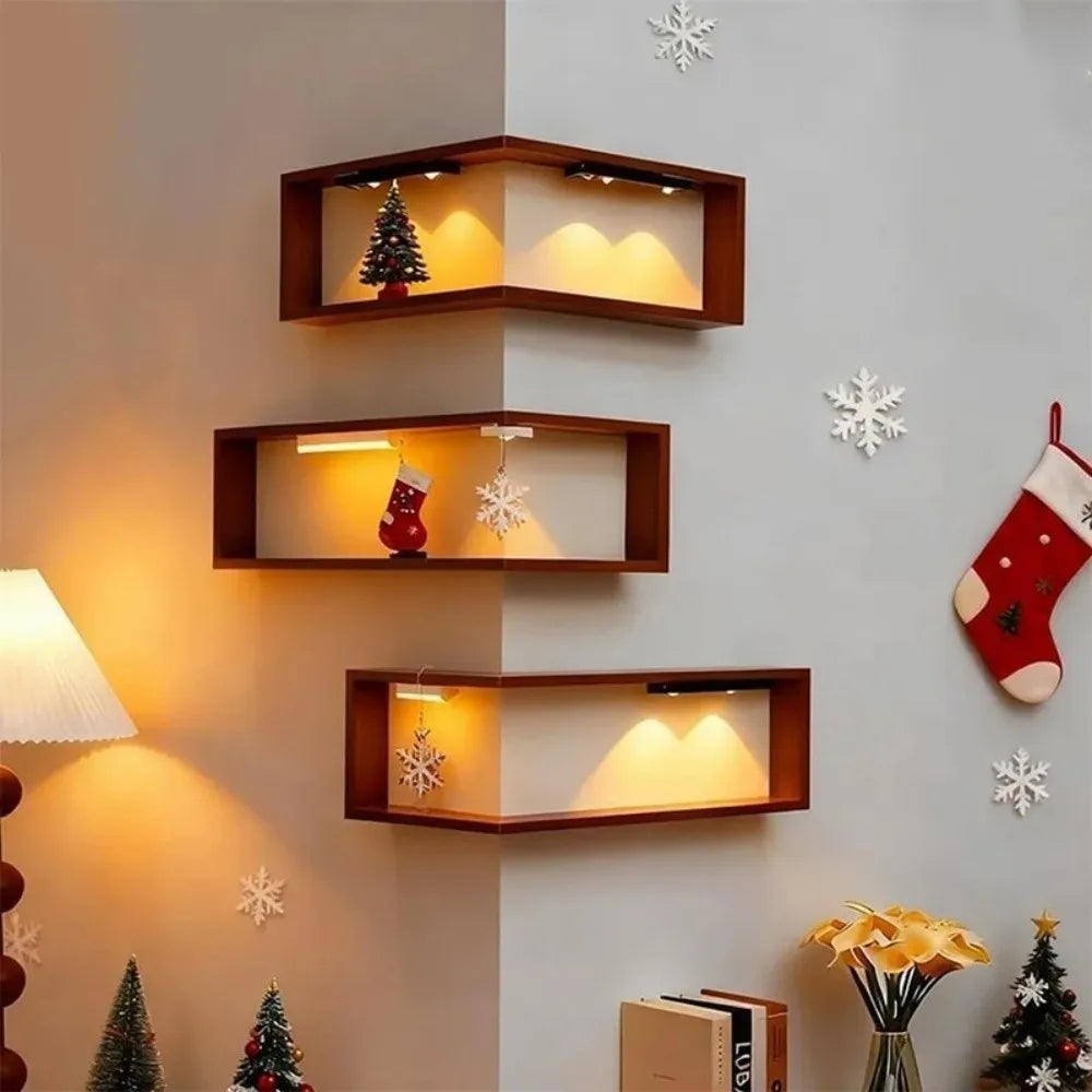 Space Saving 90 Degree Corner Wall Shelf Floating Shelf Suspended Wooden Display Shelf Wall Mounted Corner Bookshelf Home    Home Decor Supply | Online Retail | ShoreShopper.com