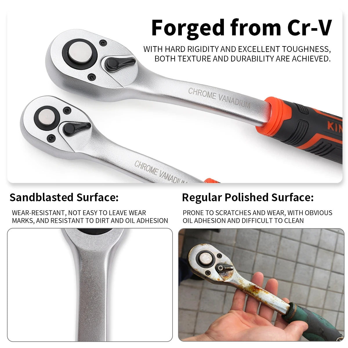 New Frosted Quick Ratchet Wrench Oil-resistant 72 Tooth Drive 1/4 3/8 1/2 Inch Socket Two-way Flying Wrench DIY Hand Repair Tool    Home Decor Supply | Online Retail | ShoreShopper.com