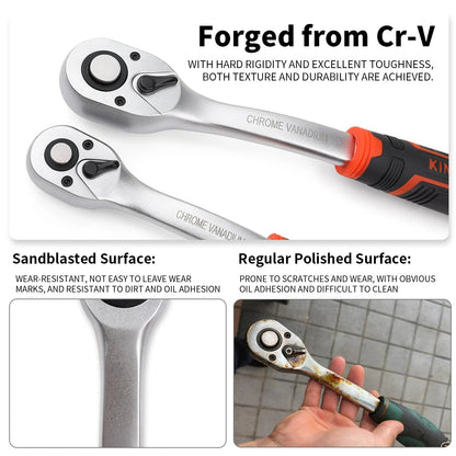 New Frosted Quick Ratchet Wrench Oil-resistant 72 Tooth Drive 1/4 3/8 1/2 Inch Socket Two-way Flying Wrench DIY Hand Repair Tool    Home Decor Supply | Online Retail | ShoreShopper.com