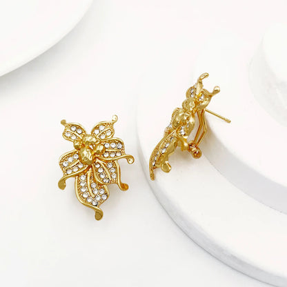 YTJX Wedding Jewelry Set Africal Big Flower Choker Necklace Fine Zircon Bracelet Piercing Earring Ring 18K Gold Plated Jewellery    Home Decor Supply | Online Retail | ShoreShopper.com