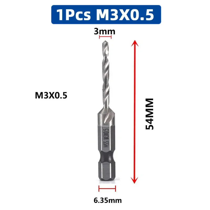 LiYu Shank Titanium Plated HSS Screw Thread Metric Tap Drill Bits Screw Machine Compound Tap M3 M4 M5 M6 M8 M10 Hand Tools    Home Decor Supply | Online Retail | ShoreShopper.com