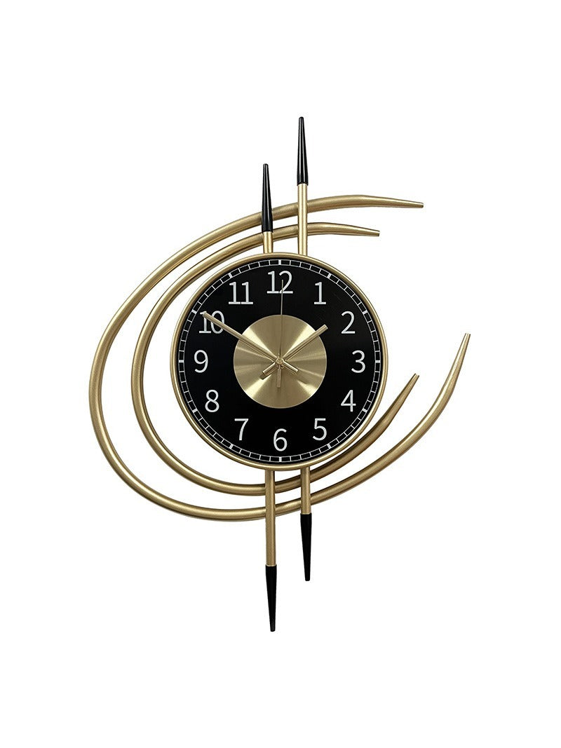 54cm Storm Eye Modern Wall Clock, Large Black Dial Metal Silent Analog Clock, Gold Luxury Decorative for Living Room Bedroom    Home Decor Supply | Online Retail | ShoreShopper.com