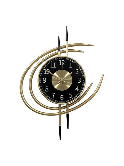 54cm Storm Eye Modern Wall Clock, Large Black Dial Metal Silent Analog Clock, Gold Luxury Decorative for Living Room Bedroom    Home Decor Supply | Online Retail | ShoreShopper.com