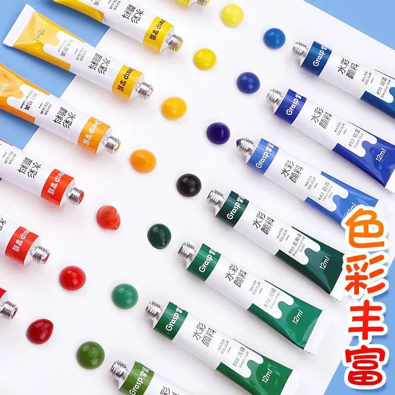 Watercolor Paint Set Art Painting Tools for Students Painting Beginners 12 Colors Washable 24 Colors    Home Decor Supply | Online Retail | ShoreShopper.com