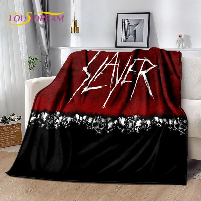 Slayer Heavy Metal Band Soft Plush Blanket,Flannel Blanket Throw Blanket for Living Room Bedroom Bed Sofa Picnic Cover Warm Kids    Your Coastal Marketplace | Shoreshopper.com