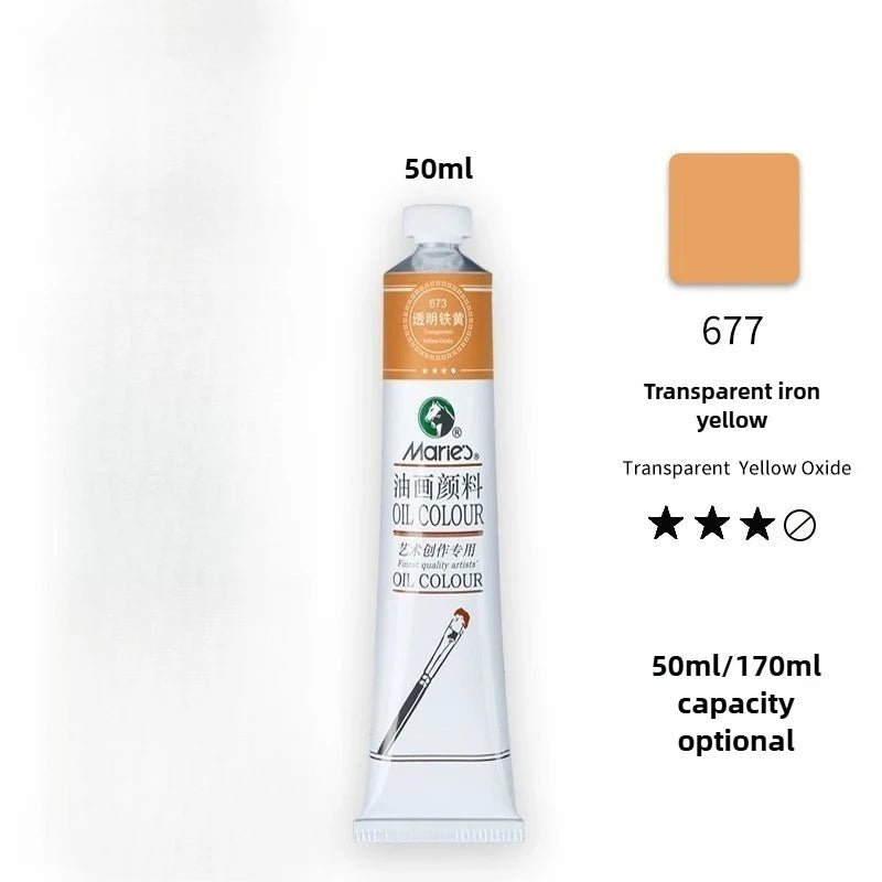 Maries Oil Paint 50ML Oil Painting Art Creation Pigment Large Oil Paint Paint Single Commonly Used 24 Colors    Home Decor Supply | Online Retail | ShoreShopper.com