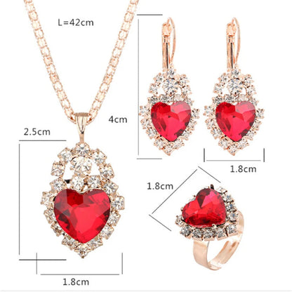 Jewelry Sets Women Wedding Jewelry Set for Brides Gold-Color Zirconia Earring Pendant Necklace Ring Sets    Home Decor Supply | Online Retail | ShoreShopper.com