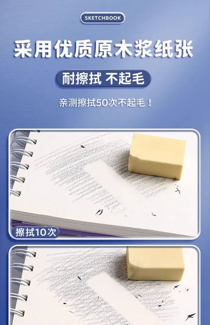 A4 Professional Sketchbook: Ultra-Thick Paper, 16K Painting Diary Notebook, Essential Art School Supplies, Ideal for Pencil Sket    Home Decor Supply | Online Retail | ShoreShopper.com