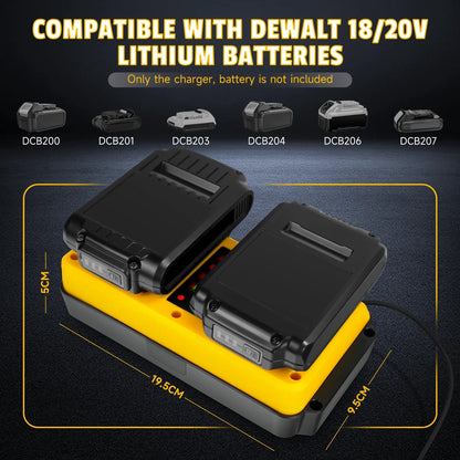 90W Battery Charger Replacement for Dewalt 18V 20V Lithium Battery Rechargeable DCB207 DCB206 DCB204 DCB203 Fast Dual Charger    Home Decor Supply | Online Retail | ShoreShopper.com