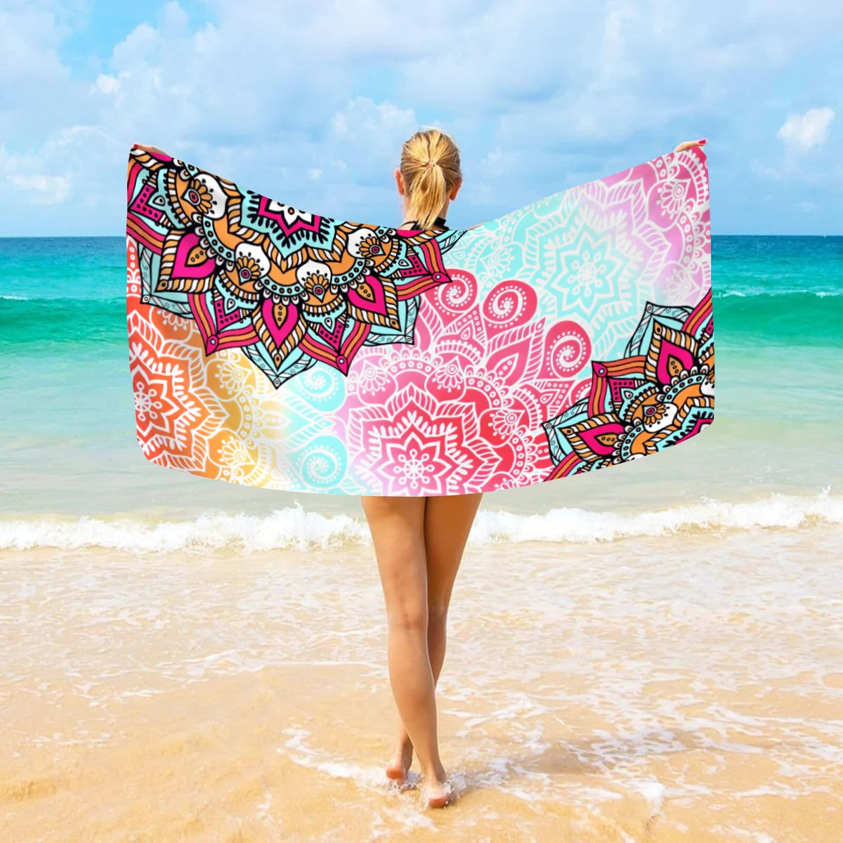 1pc Bohemian beach towel, ultra-fine fiber quick drying beach towel, multifunctional beach towel for beach swimming and vacation    Your Coastal Marketplace | Shoreshopper.com