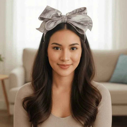 Headwear Three-layer Bow Headband ABS Creative Bownot Wide Hair Hoop Rose Contrasting Colors Floral Printed Hairband Wash Face