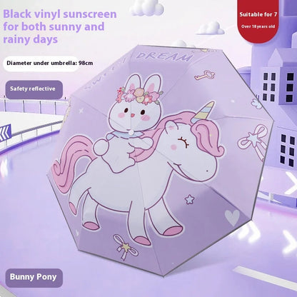 Umbrella for Both Sunny and Rainy Use UV Resistant Umbrella Windproof Strong Umbrellas Parasol Manual Kids Students    Your Coastal Marketplace | Shoreshopper.com