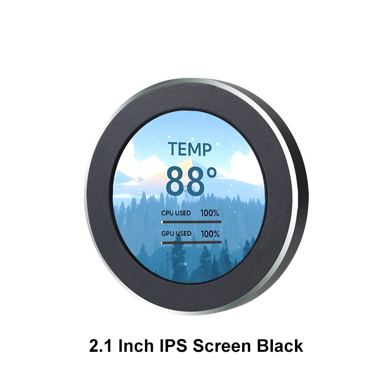 2.1 2.8 Inch IPS Secondary Screen 480x480 USB Water-Cooled Round LCD CPU GPU RAM HDD Monitoring NO AIDA64 MINI PC Gamer Display - ShoreCo.Shop