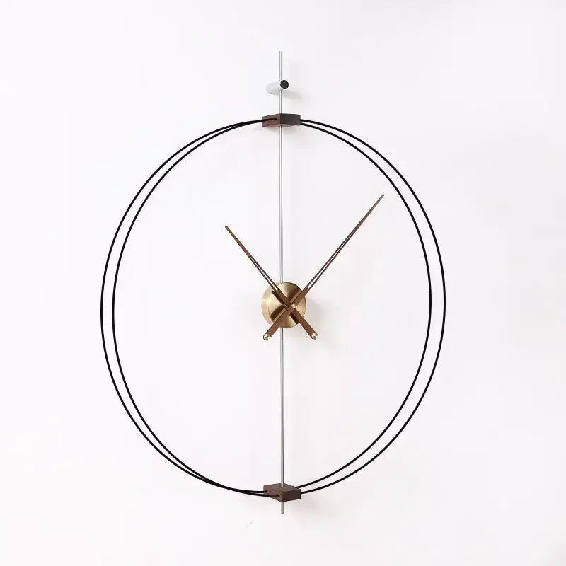 Spanish Minimalist Wall Clock Creative Luxury Living Room Art Clocks Solid Wood Pointer Large Wall Clock Silent Movement Clocks    Home Decor Supply | Online Retail | ShoreShopper.com
