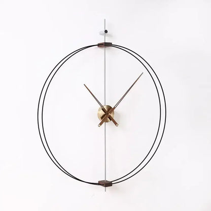 Spanish Minimalist Wall Clock Creative Luxury Living Room Art Clocks Solid Wood Pointer Large Wall Clock Silent Movement Clocks    Home Decor Supply | Online Retail | ShoreShopper.com